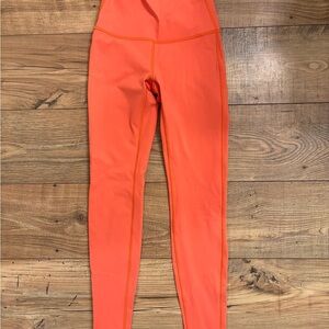 lululemon athletica Bright Orange High-Waist Leggings